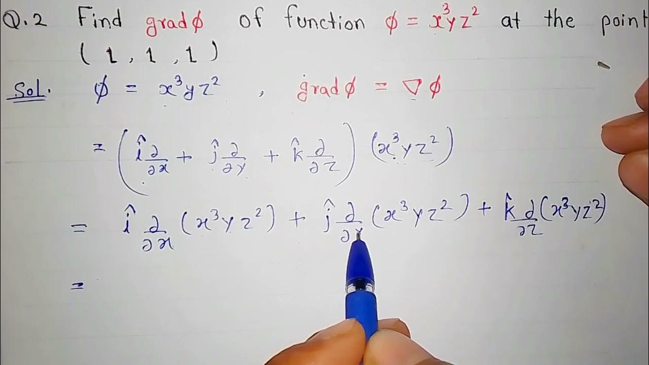 Gradient of Function | UNIT- 5 | VECTOR | Q.3 | M -2 - YouTube
