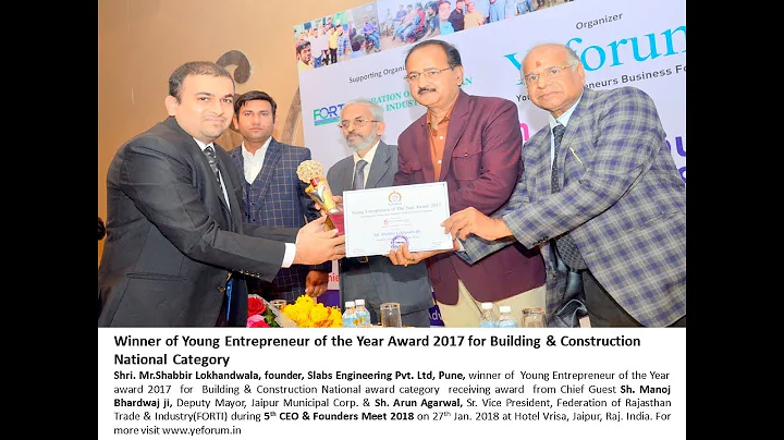 Mr.Shabbir Lokhandwala, founder, Slabs Pune, winne...