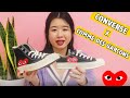 CONVERSE X CDG PLAY | HIGH TOP VS LOW TOP - SHOE UNBOXING, REVIEW, & TRY ON