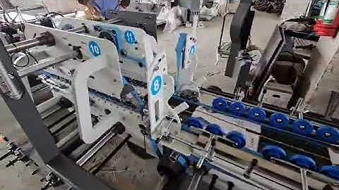 E flute corrugated lock bottom testing on folder gluer machine 