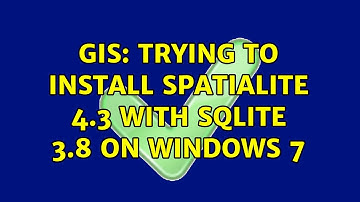 GIS: Trying to install SpatiaLite 4.3 with SQLite 3.8 on Windows 7