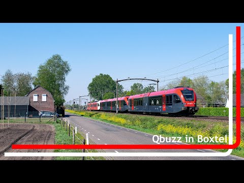 Qbuzz GTW 6350, 6358 en 6353 komen door Boxtel