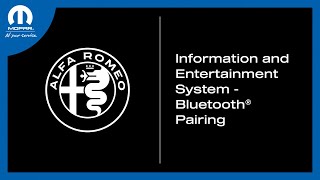 Information and Entertainment System - Bluetooth® Pairing | How To | 2024 Alfa Romeo