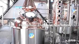 1000 l multi-functional distiller, copper still, distillation equipment, whiskey/brandy/gin/vodka