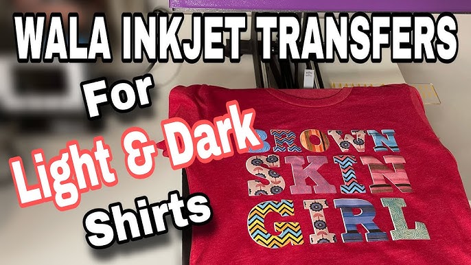 MECOLOUR Heat Transfer Paper for T Shirts,25 Sheets Iron on Transfer Paper  for Inkjet Printer Printable Heat Transfer Vinyl for Dark Fabric