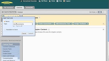 BbLearn: Add Course Menu Item