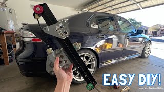 Saab 9-3 Quick Fix: Rear Window Regulator Replacement by Auto Autopsy 4,111 views 5 months ago 8 minutes, 18 seconds