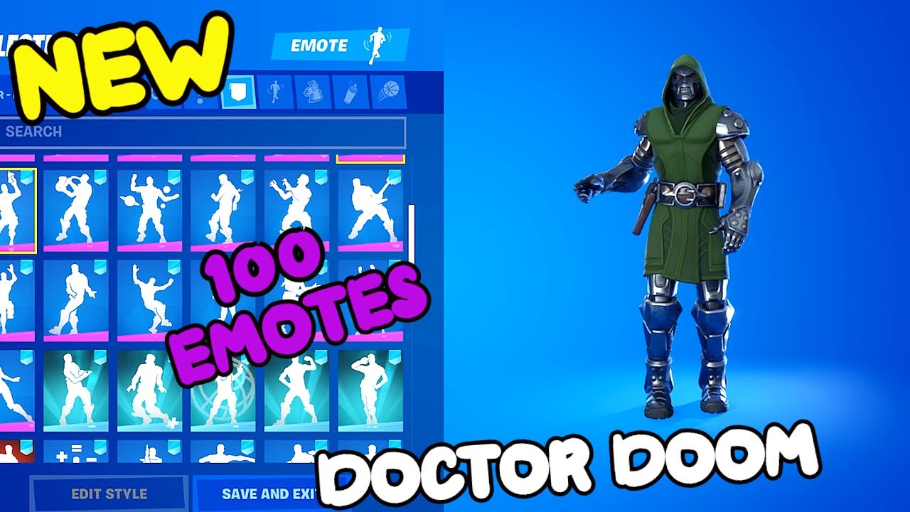 Fortnite Dance By Doctor Fortnite Doctor Doom Skin With All Top Fortnite Dances And Emotes Youtube