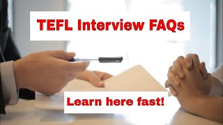The Most Asked Question in a TEFL Interview - Do you have any questions?