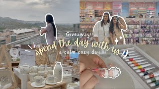 Day in our life during summers | A Comfy Vlog☁️☕️making clay charms, shopping, gloomy day🌷GIVEAWAY!!