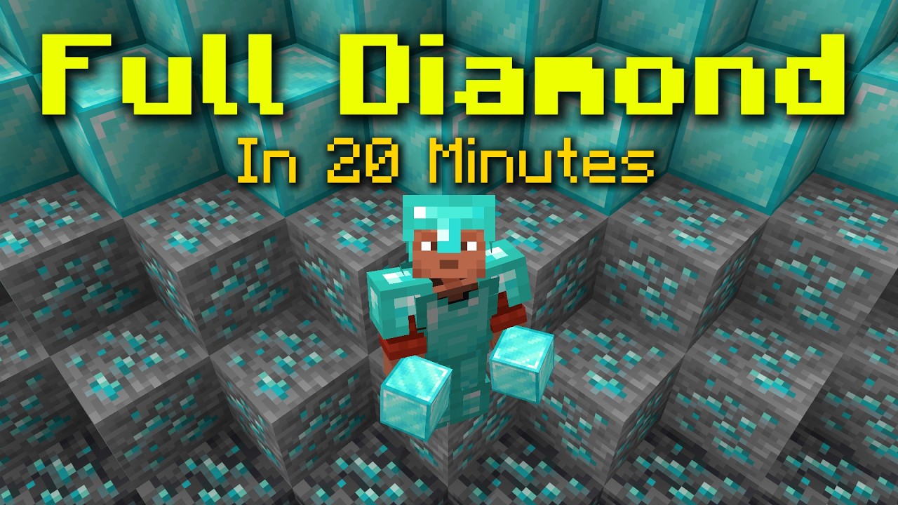 Full Diamond Armor in 20 Minutes - Minecraft Tutorial - YouTube