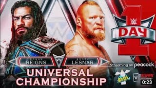 WWE Day 1 2022 Roman Reigns vs Brock Lesnar Official Match Card