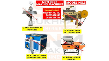 SEMI-MANUAL NOTEBOOK MAKING MACHINE, MODEL NO.3, LOW PRICE NOTEBOOK MAKING MACHINE, NOTEBOK BUSINESS