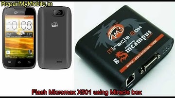 Micromax x501 flashing by Miracle Box