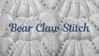 Bear Claw Stitch | Week 12 - Winter Stitch Sampler Knit Along