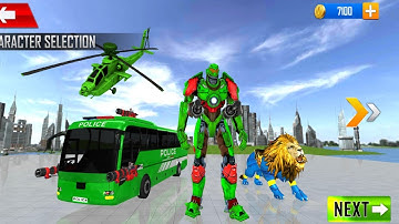 Police Bus Robot Game * Android Gameplay
