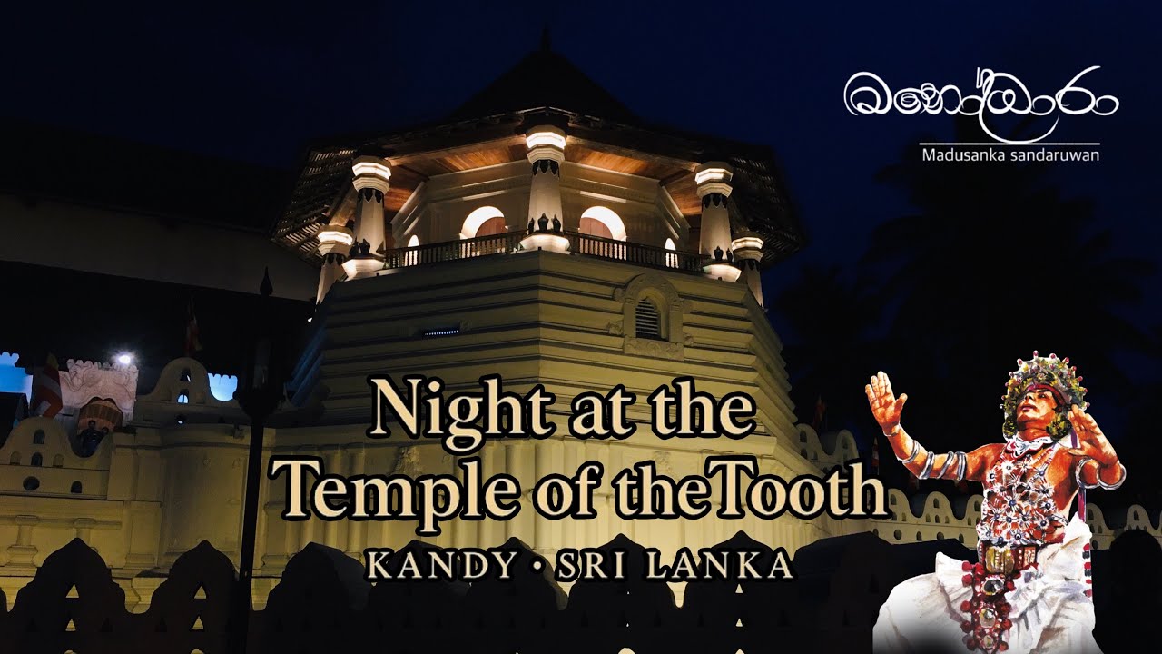 Beautiful Night at Dalada Maligawa – Kandy’s Sacred Temple Under the Lights 