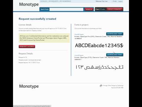 Monotype Licensing Portal Demo