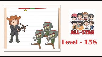 Brain test all star level 158 Defeat the zombies!