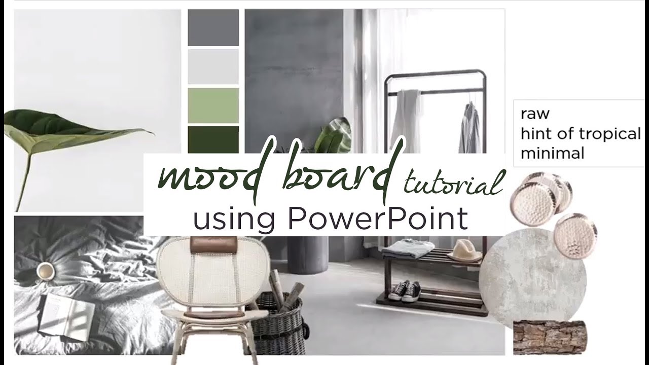 How To Create An Interior Design Mood Board Using Powerpoint Tutorial Aseelbysketchbook