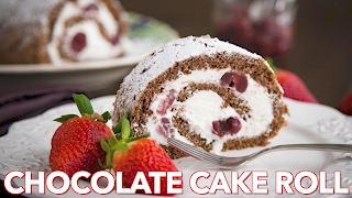 Easy Cherry Chocolate Cake Roll - Natasha's Kitchen