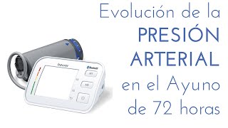 Evolución de la Presión Arterial en AYUNO de 72 HORAS.