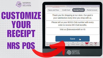 NRS POS Customizable Receipt Tutorial
