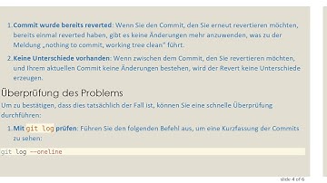 Verstehen von git revert Problemen: Warum es möglicherweise nichts zurücksetzt