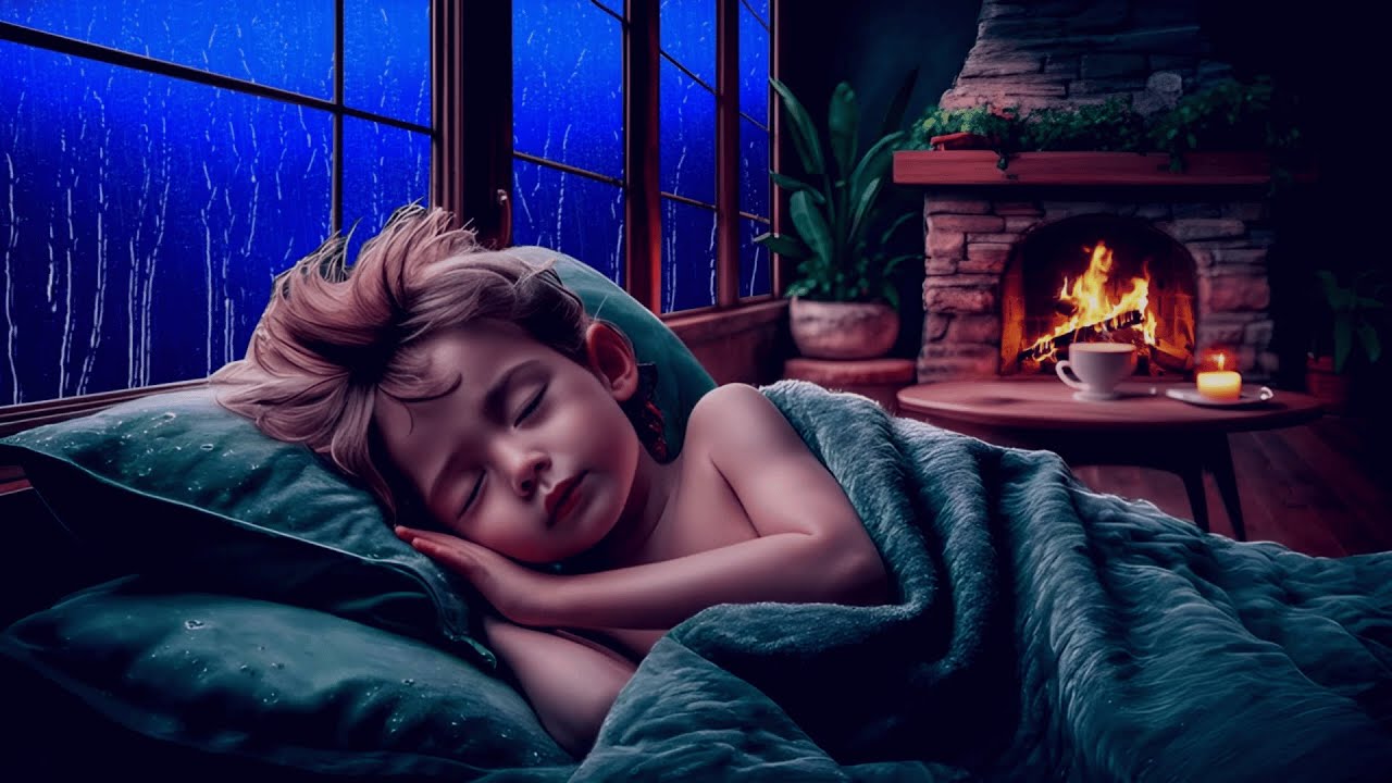 Cozy Cabin Ambience - Rain and Fireplace Sounds at Night 8 Hours for ...