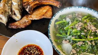 Trời Lạnh 0 Độ Nấu Canh Rau Tần Ô Với Thịt Ngon Tuyệt