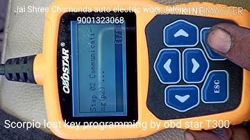 Scorpio lost key programming by obd star T300