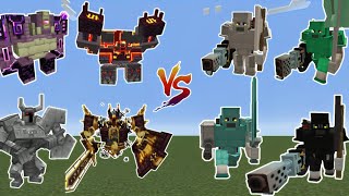 All bosses Vs Armored golems...... Who is Stronger ?