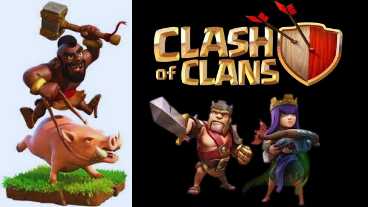 Clash of Clans | Hog Rider and Heroes Attack Gameplay - YouTube