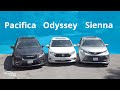 Pacífica, Odyssey y Sienna - Test Técnico Comparativo - Por la mejor familiar