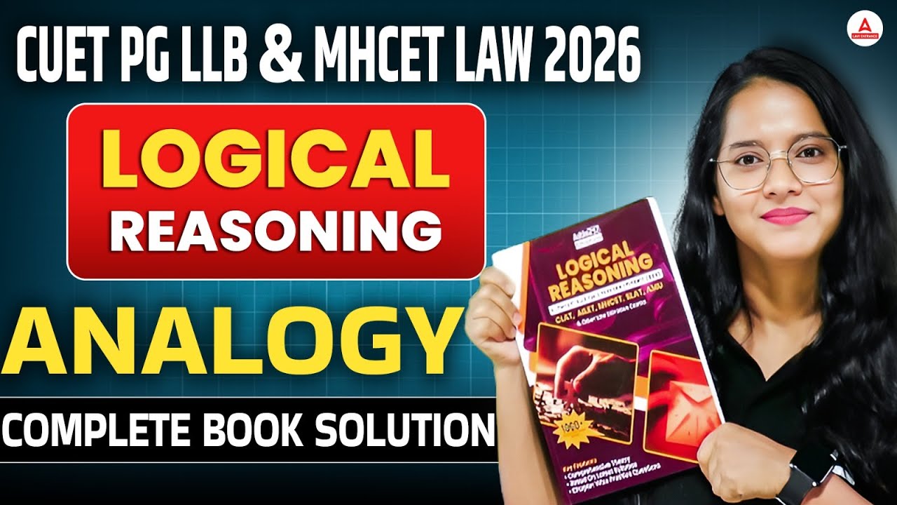 CUET PG LLB & MHCET Law 2026 Logical Reasoning | Analogy Class ...