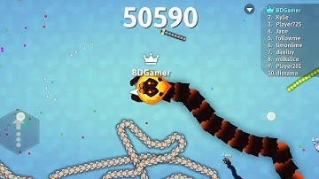 Snake io world record 2024. i reached 50.000+ score. biggest snake
