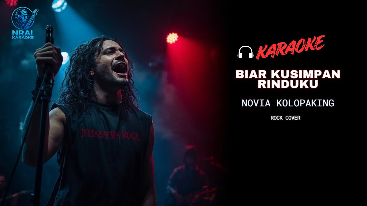 KARAOKE Novia Kolopaking – Biar Kusimpan Rinduku | Rock 90’s Male Cover