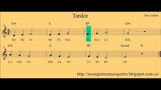 Tardor. Partitura flauta + playalong (C instrument, guitarra, violí...) chords