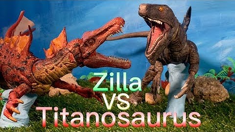 Zilla vs Titanosaurus (short stop motion battle)