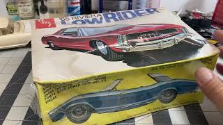 1974 AMT Vintage 65 Buick Riviera Unboxing an Tims Flamed Harley Plus looking for Doner 65 Rivi Body