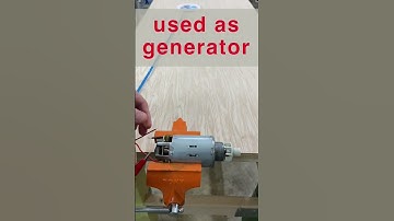 DC motor as generator