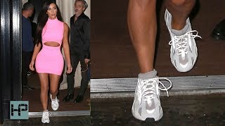 9/30/18 - kim kardashian was photographed outside milos in ny a hot
pink key hole dress wearing yeezys ... and people lost their minds.
the big question r...
