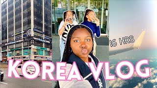 TRAVEL WITH ME to KOREA | 16hr flight, speaking Korean, COEX mall