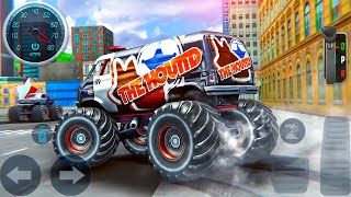 Monster Truck Stunts Driver Simulator 3D - Car Extreme Impossible City Driver - Android GamePlay