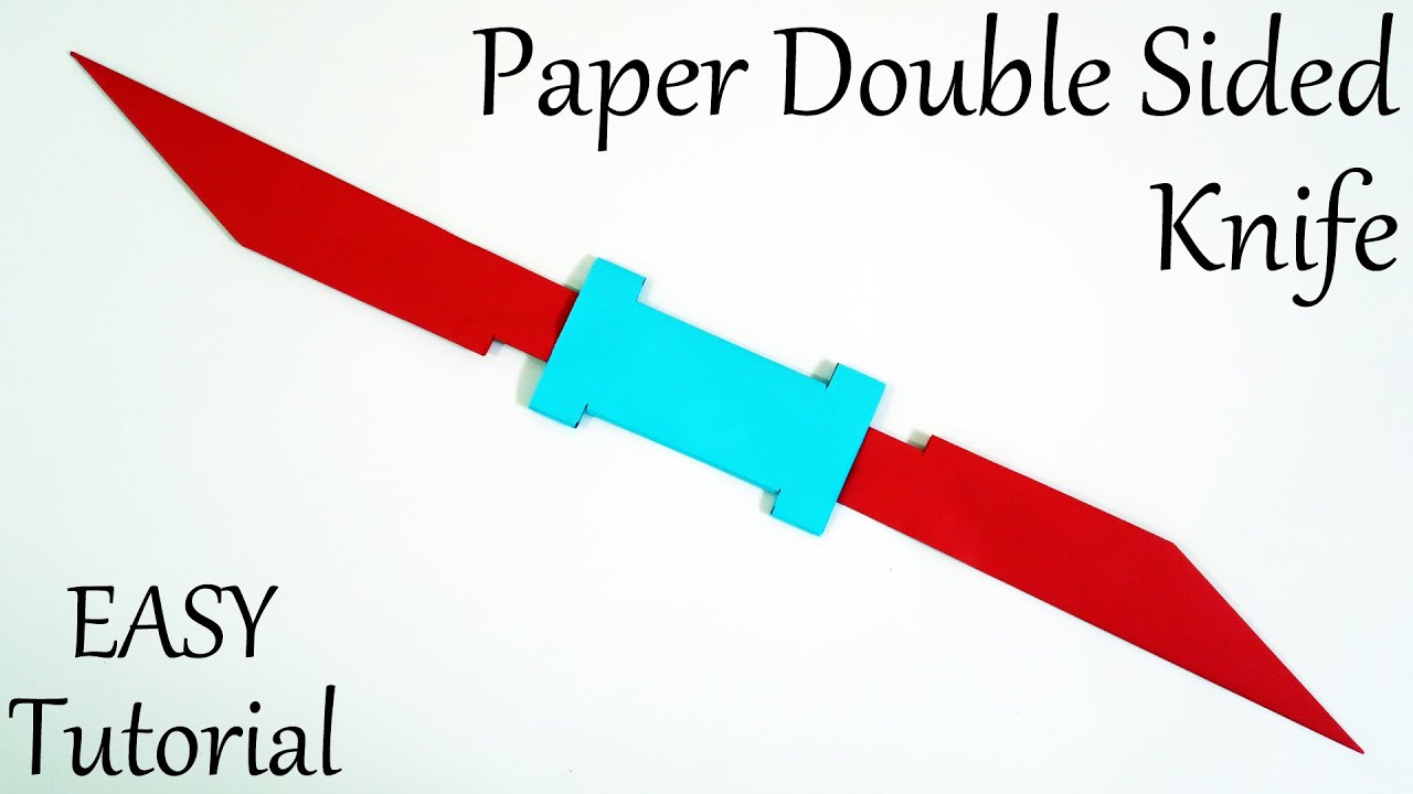 How To Make A Paper Knife Easy Paper Weapon Double Sided Youtube