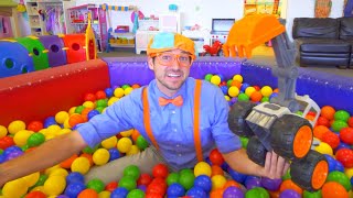 blippi fun and learning at indoor playground for kids educational kids videos 1 hour of blippi