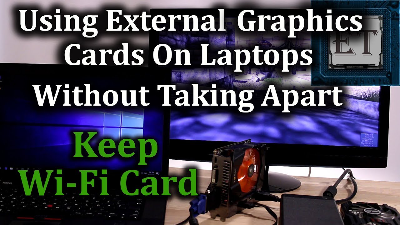How to Setup an External Graphics Card on A Without Taking Apart (Keep WiFi Card) - YouTube