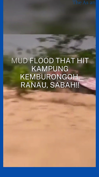 The condition of the mud flood that hit Kampung Kemburongoh, Ranau, Sabah