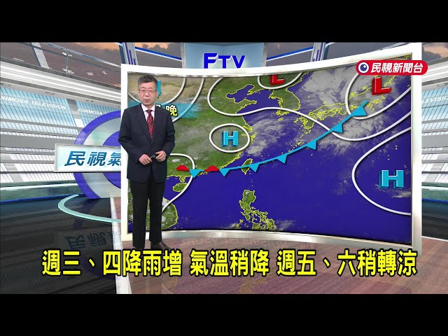 2025/04/22 週三、四降雨增 氣溫稍降 週五、六稍轉涼－民視新聞
