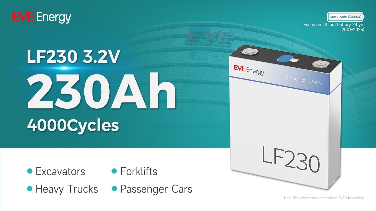 EVE LF230 Prismatic lithium iron phosphate battery 3.2V 230Ah power ...